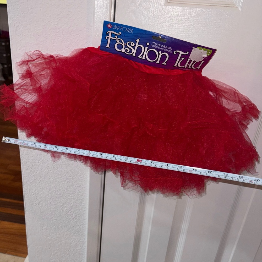 NWT Red Tutu Skirt tulle ballet dance dress up Halloween kids one size - Picture 5 of 5